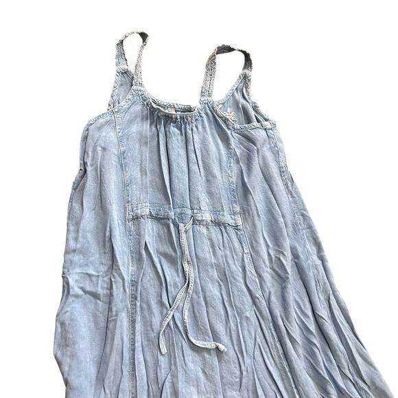 Raya Sun Women's Rayon Blend Button Front Embroidered Sundress size M - Picture 6 of 7